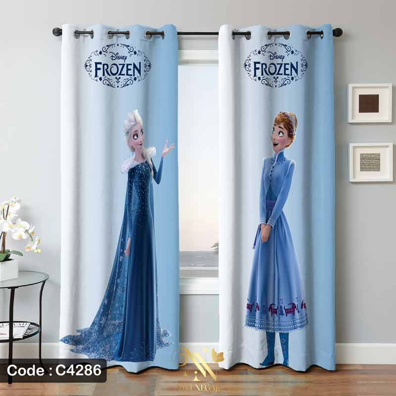 پرده کارتونی دخترانه طرح frozen مدل C4286