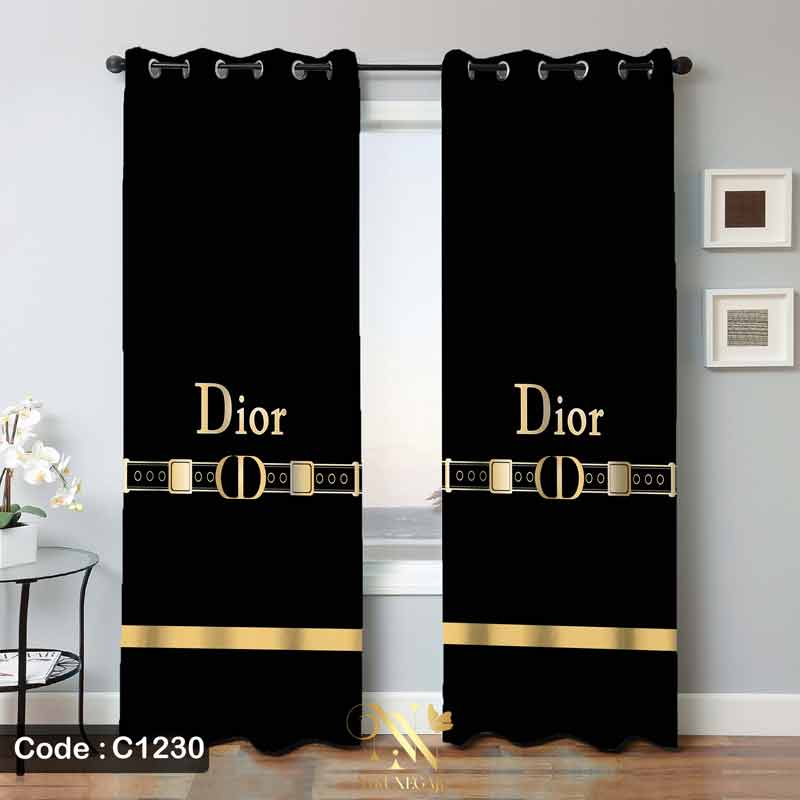 پرده پانچ طرح برند دیور مدل Dior-C1230