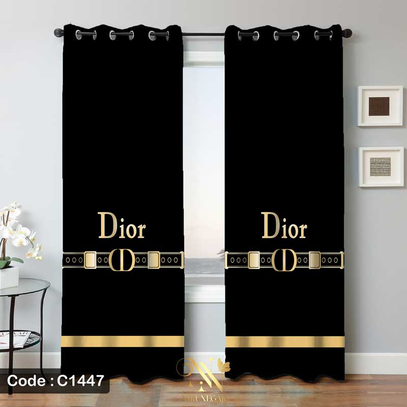 پرده پانچ طرح برند دیور Dior-C1447