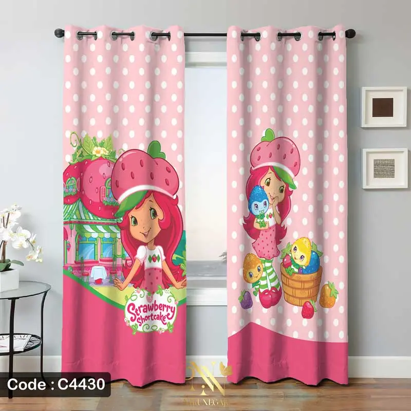 پرده پانچ دختر توت فرنگی مدل C4430