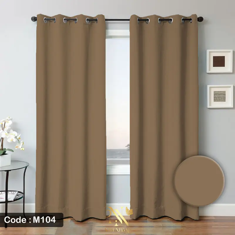 پرده مخمل کالیفرنیا کرم قهوه ای M104