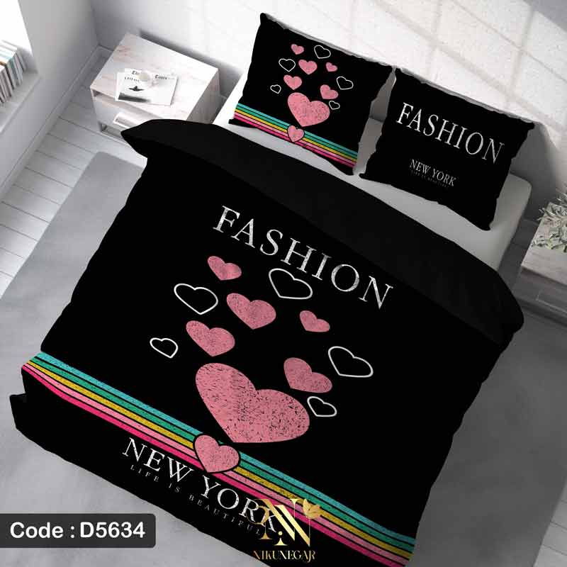 روتختی دونفره رمانتیک طرح fashion مدل D5634