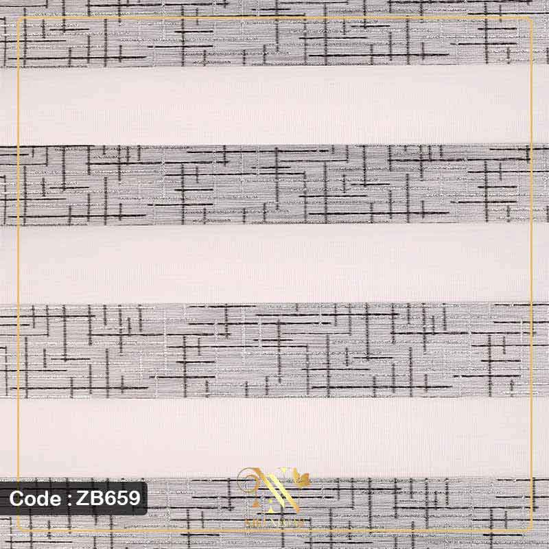 پرده زبرا گلدار مدل ZB659