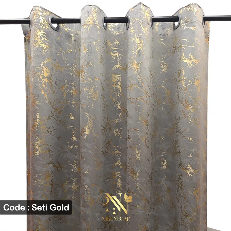 پرده مخمل طلاکوب دیاموند برای سالن پذیرایی